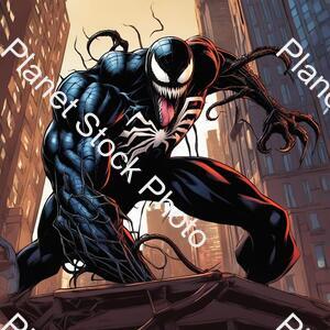 Draw Venom. Venom Is Very Scary Like the Film. Venom Standing in the Very High Buildning in New York City. the Time Was Night Venom Is Very Musculay and So Scary. the Symbiote Is Very Cool. Venom Looking Spiderman and Venom Is Holding Spiderman in stock photo with image ID: 52411275-0742-423a-b0e7-5d611420b6bb