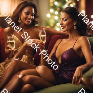 Ladies Lounging and Sipping Champagne stock photo with image ID: 57565d04-1668-4b79-bdaa-53c0a5f60751