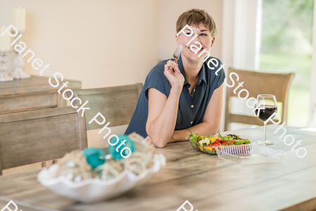 A young lady having a healthy meal stock photo with image ID: 59b5984d-bad0-4af2-b41d-2db1e799de30
