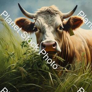 A Cow Eating Grass stock photo with image ID: a94eb82d-ef99-4afb-b149-17d2e10deaf2