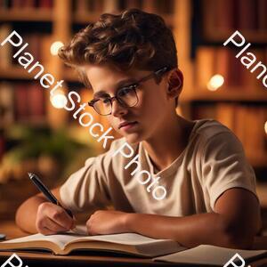 Study Boy For Exams stock photo with image ID: bae65b3a-4e6a-4bdf-a73b-ccee60554078