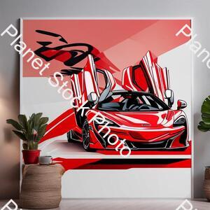 Draw a Mclaren in Red Color stock photo with image ID: c263909c-298c-4595-b087-2878bf79638d