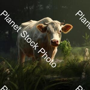 A Cow Eating Grass stock photo with image ID: c35c8c1e-0255-4489-aa70-454f819fe6d7