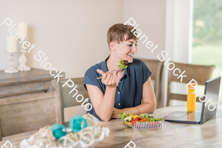 A young lady having a healthy meal stock photo with image ID: e2055728-b7ce-46b5-8684-70b5e1c613dc