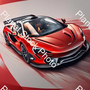 Draw a Mclaren in Red Color stock photo with image ID: ed974787-3138-49ea-bcc8-aaa517b15346