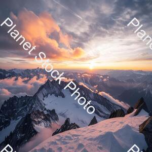 Mountains with Snow and with Cloudy Atmosphere stock photo with image ID: f2172f99-9f6e-4111-9c94-06df769d56bf