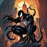 Draw Venom. Venom Is Very Scary Like the Film. Venom Standing in the Very High Buildning in New York City. the Time Was Night Venom Is Very Musculay and So Scary. the Symbiote Is Very Cool. Venom Looking Spiderman and Venom Is Holding Spiderman in...