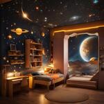 A Kids Room Aroun 10-12 Years Who Likes Astronomy