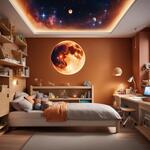 A Kids Room Aroun 10-12 Years Who Likes Astronomy