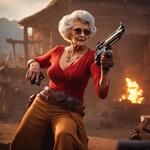 Sexy Granny Death in Gunbattle