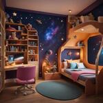 A Kids Room Fro Girl in Around 10-12 Years Who Likes Astronomy and Reading