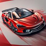 Draw a Mclaren in Red Color