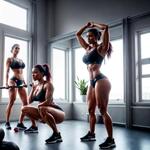 Young Ladies Working Out.