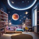 A Kids Room Fro Girl in Around 10-12 Years Who Likes Astronomy and Reading