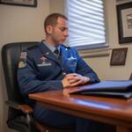 A Lieutenant General Is Sitting in the Air Force Room