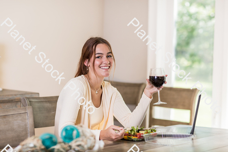 A young lady having a healthy meal stock photo with image ID: 78d2412f-6c3b-49db-bedb-ab5a5c7307dc